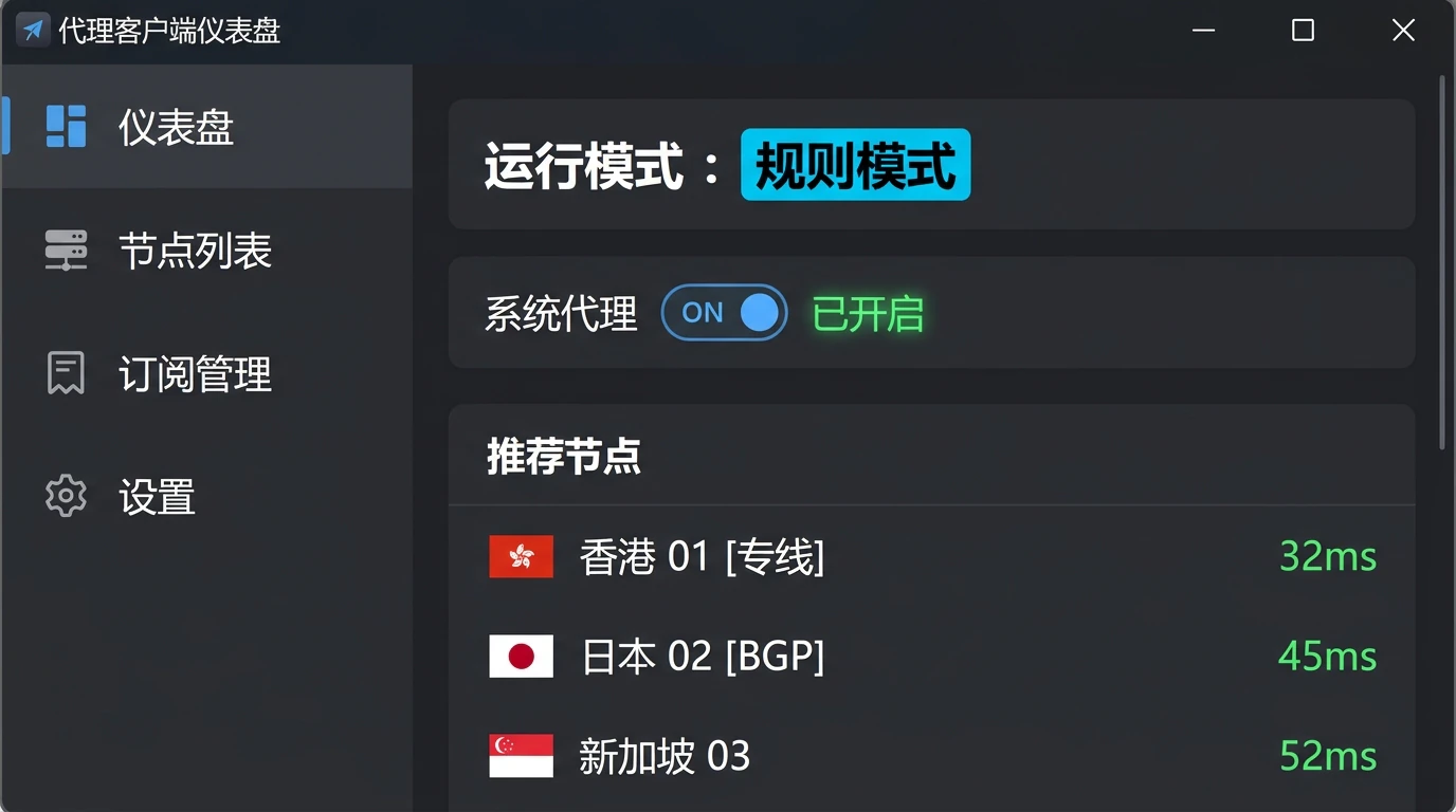 客户端主界面概览